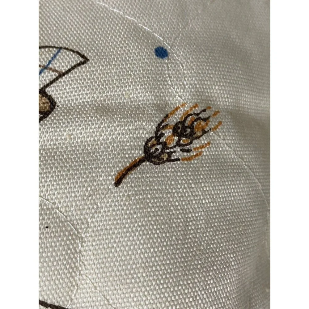 Country‎ Farm House Apron Mushroom Design Quilted Ruffled by Franco Reversible